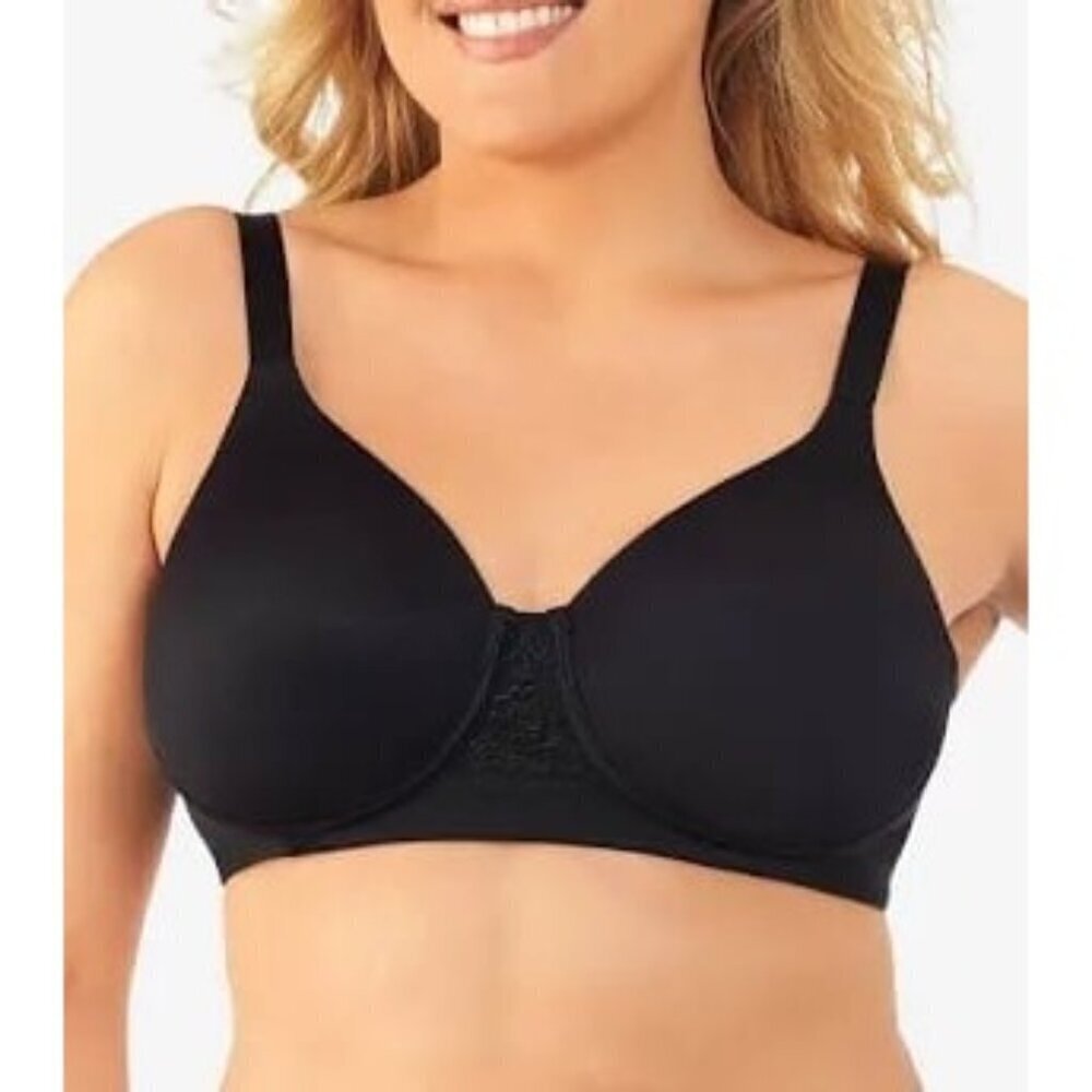 NEW Vanity Fair Side Smoothing Bra 40DD Satin Wireless Molded Adjustable 71380